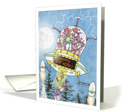 Birthday Martian card (725073)