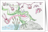 Hopping Birthday Frog card