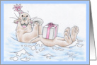 Birthday Sea Otter card