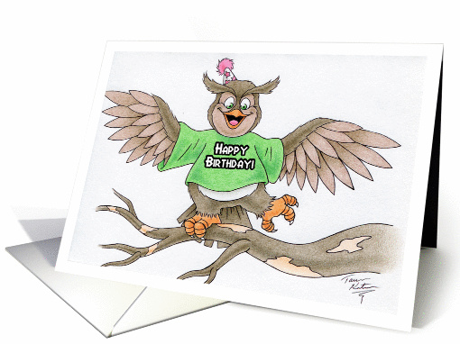 Birthday Owl card (834032)