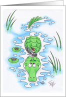 Birthday Crocodile card