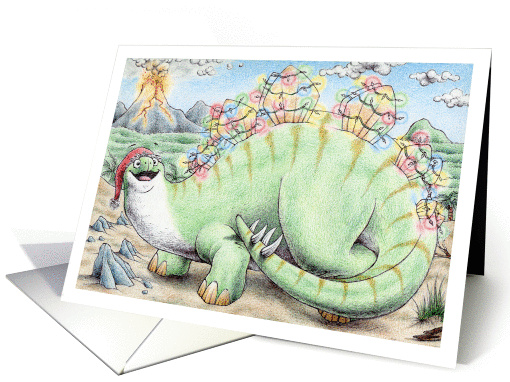 Christmas Stegosaurus card (989395)