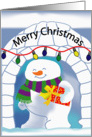 Snowman Ready For Christmas Party card