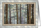 MISTY GOLDEN LIGHT IN THE FOREST card