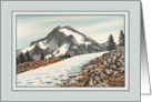 North Cascades Oil Painting Hello card