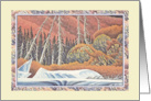 A YUKON AUTUMN RED FOLIAGE HELLO card