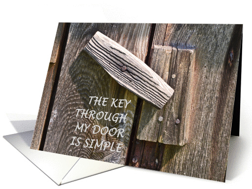 RUSTIC ROMANCE KEY TO MY LOVE ANYTIME ROMANCE card (1031163)