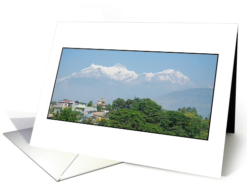 ANNAPURNA II AND LAMJUNG KAILAS FROM POKHARA NEPAL card (1345908)