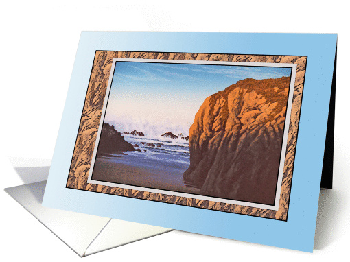 HELLO OCEANSIDE SUNSET GLOW AND EVENING SURF card (722302)
