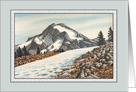 North Cascades Oil Painting Hello card