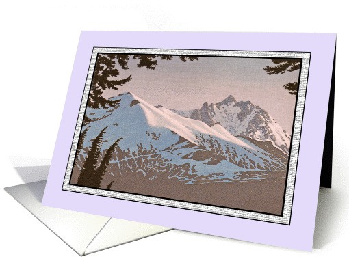 A North Cascades Oil Painting Hello card (722336)