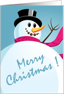 Merry Christmas Smiling Snowman card