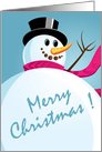 Merry Christmas Smiling Snowman card