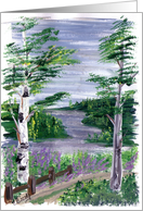 Strolling by the Lake Blank Note Card