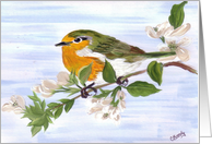 Sherry’s Song Bird on Branch Blank Note Card