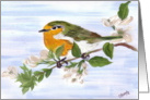 Sherry’s Song Bird on Branch Blank Note Card
