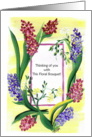 Thinking of you floral bouquet around window box card