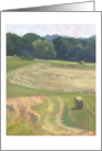 Haying Time, Delaware County, PA, oil painting Blank Note Card