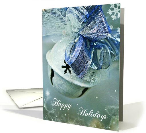 Happy Holidays Frosty Silver Bell card (734086)