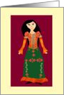 Afghan girl in ethnic dress card