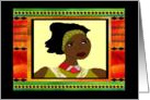 Strong African tribal Woman card