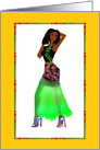 African Woman Colorful Fashion Any Occasion card