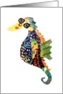 Abstract Seahorse Blank Any Occasion card