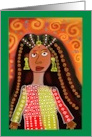 Indian Woman with Long Hair Blank Any Occasion card