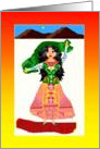 Afghan Woman dancer card