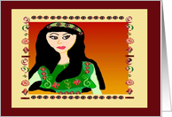 Afghan Girl in Green card