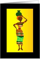 Cultural African Woman Blank Note card