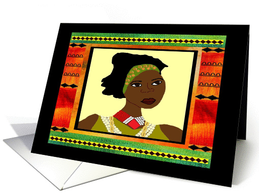 Strong African tribal Woman card (1359328)