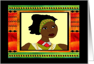 Strong African tribal Woman card