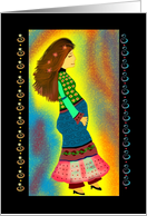 Pregnancy Announcement Tribal Pregnant Afghan Woman card