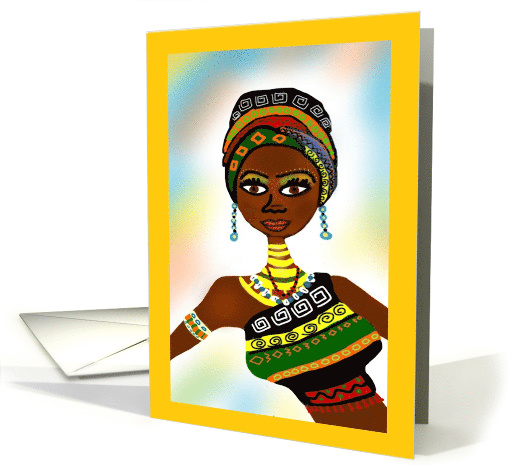 Cultural African Woman card (1588442)