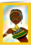 Cultural African Woman card