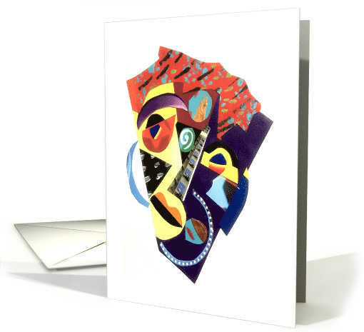 Cultural Surrealism Face Design Blank Any Occasion card (1642992)