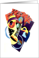 Cultural Surrealism Face Design Blank Any Occasion card