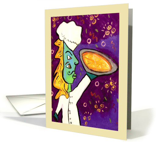 Abstract Pizza Man Blank Any Occasion card (1663000)