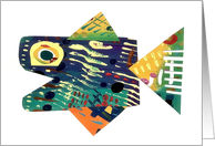 Abstract Fish Blank Any Occasion card
