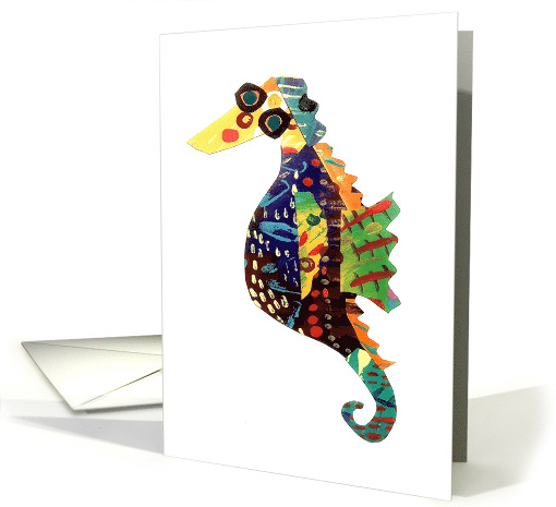 Abstract Seahorse Blank Any Occasion card (1663934)