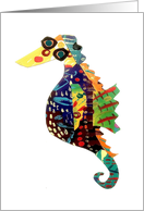 Abstract Seahorse Blank Any Occasion card