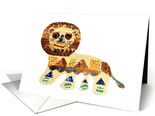 Cubism Lion Blank Any Occasion card (1663936)