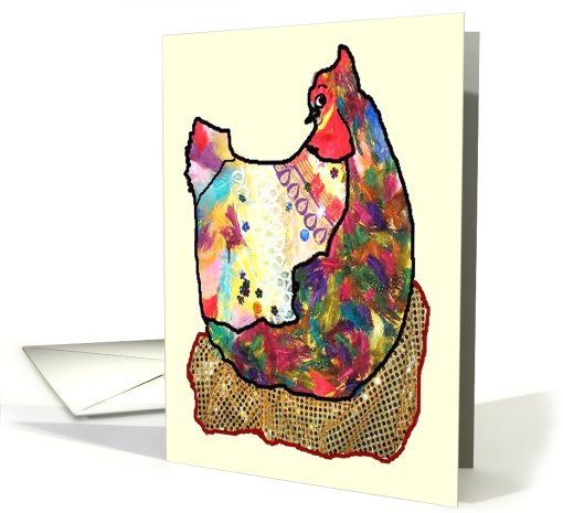 Chicken with fashion card (735731)