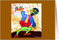Afghan man in tea house card