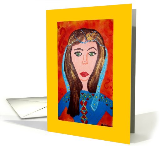 Afghan woman fashion designer card (752503)