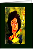Afghan girl flying a kite card
