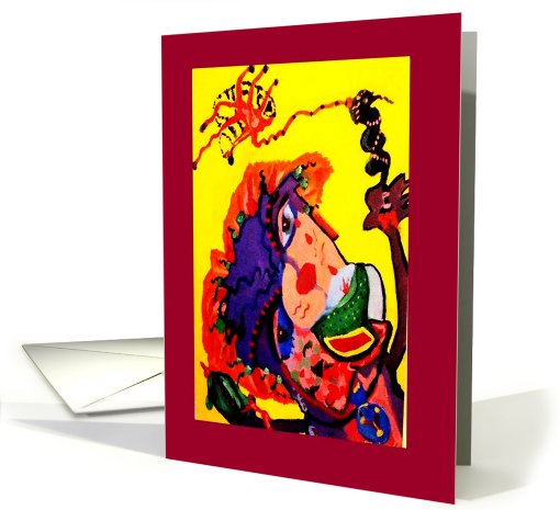 Colorful Clown card (754008)