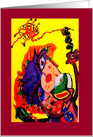 Colorful Clown card