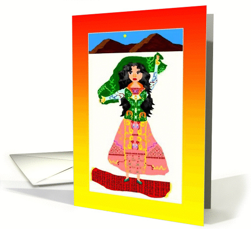 Afghan Woman dancer card (875492)